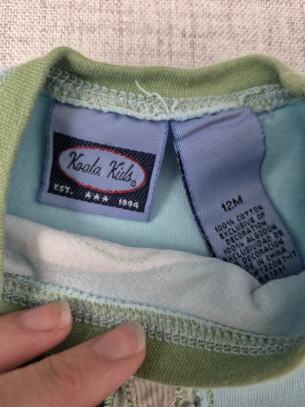 Vintage Y2k Koala Kids Baby Boys 12M Denim Turtle Shortalls & T-Shirt Set